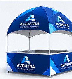 Dome booth tent, side view