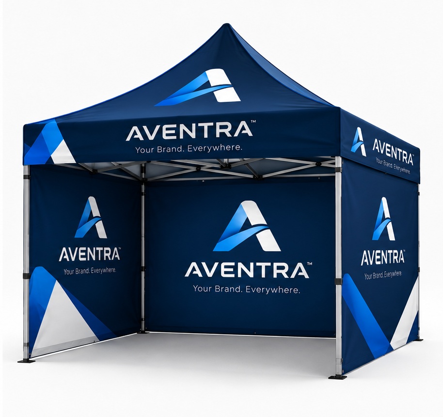 Aventra custom canopy with printed walls