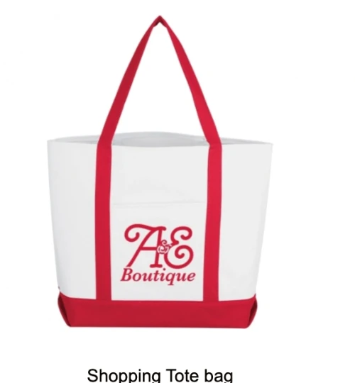 Custom printed shopping tote bag