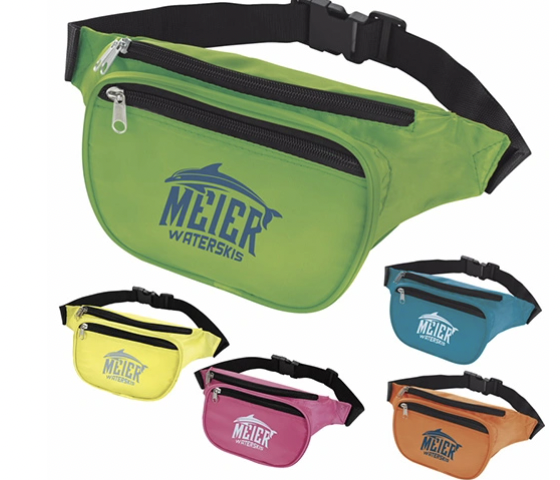 Custom printed travel and waist bags